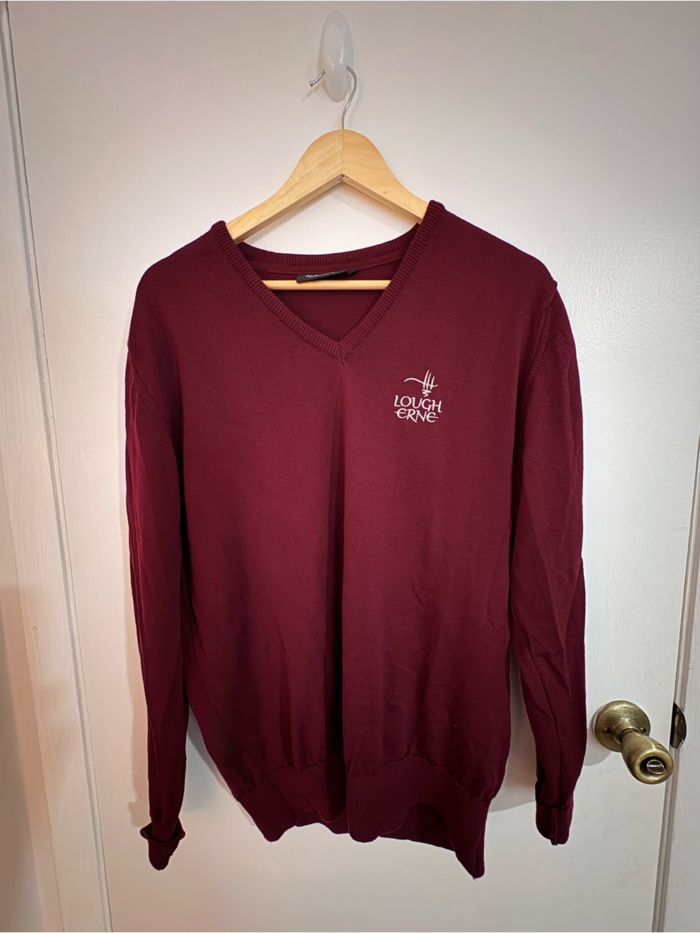 Glenmuir 1891 100% Merino Wool Golf Sweater Burgundy L